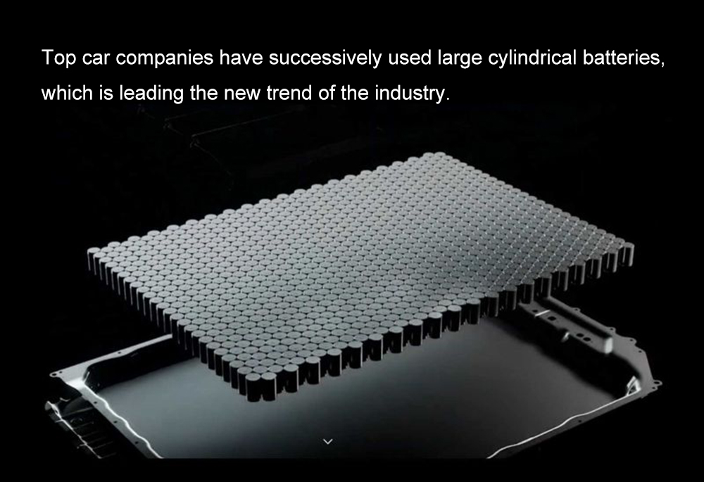 Les principaux constructeurs automobiles ont successivement utilisé des batteries cylindriques de grande taille, ce qui constitue la nouvelle tendance de l'industrie.