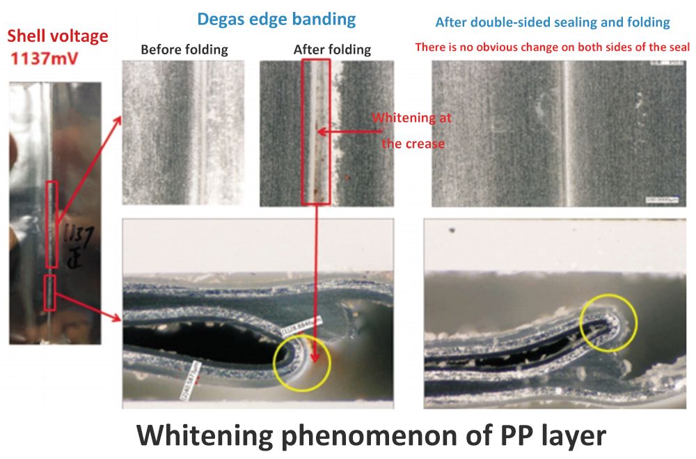 Whitening phenomenon of PP layer