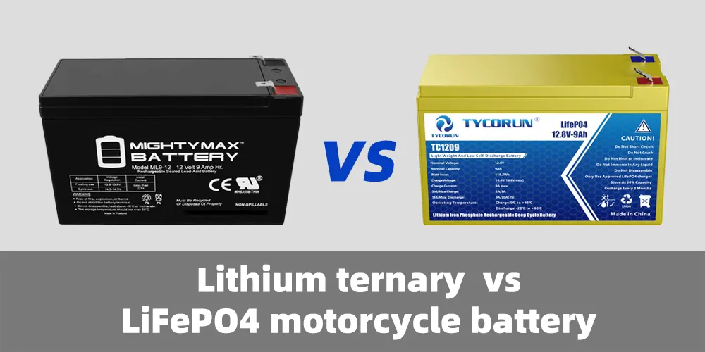 Batería de litio ternaria vs LiFePO4 para motocicletas