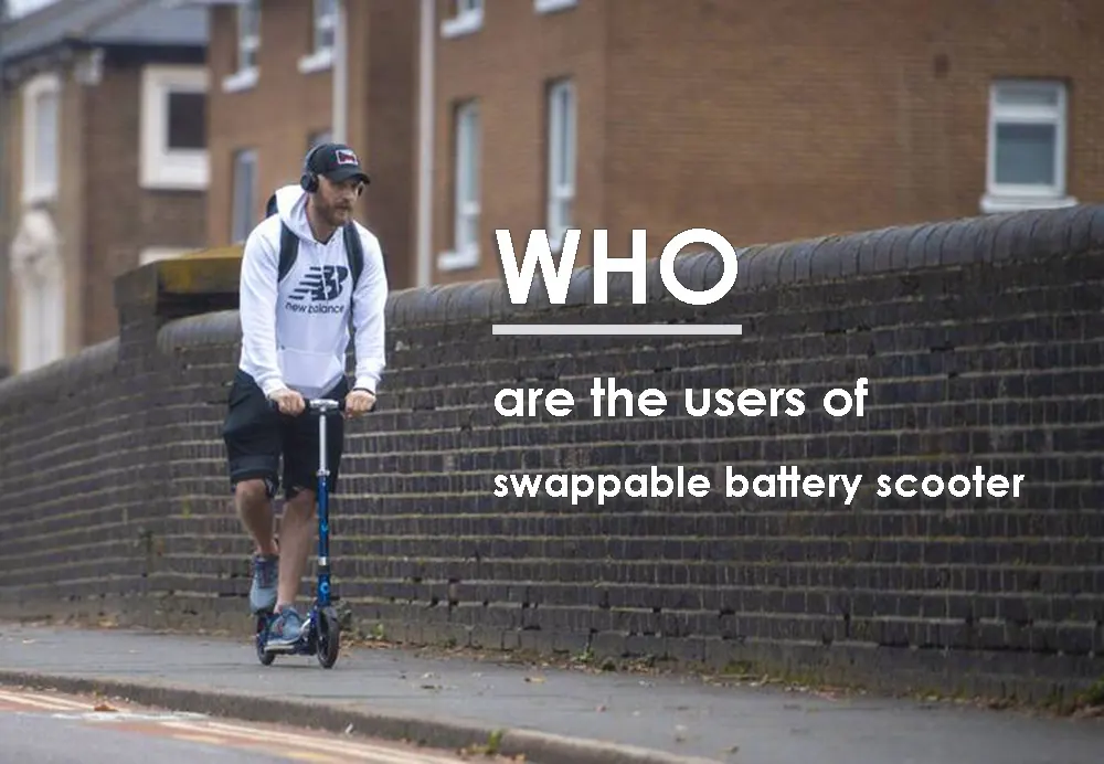 Who are the users of swappable battery scooter