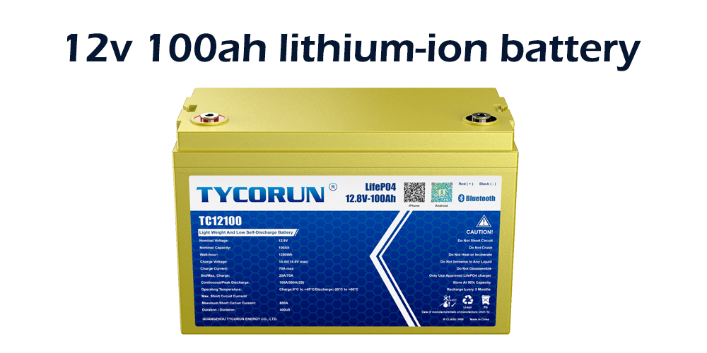 batería de iones de litio de 12v 100ah