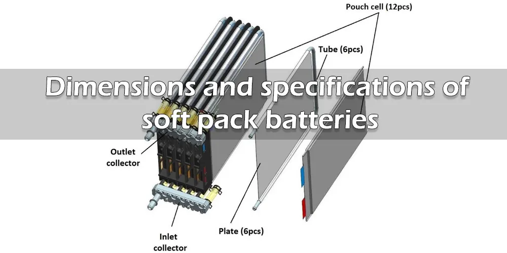 Dimensions and specifications of pouch batteries
