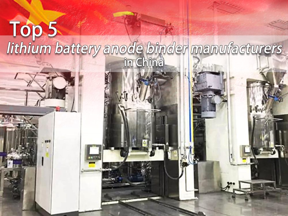Top 5 lithium battery anode binder manufacturers in China
