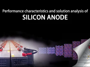 Performance characteristics and solution analysis of silicon anode
