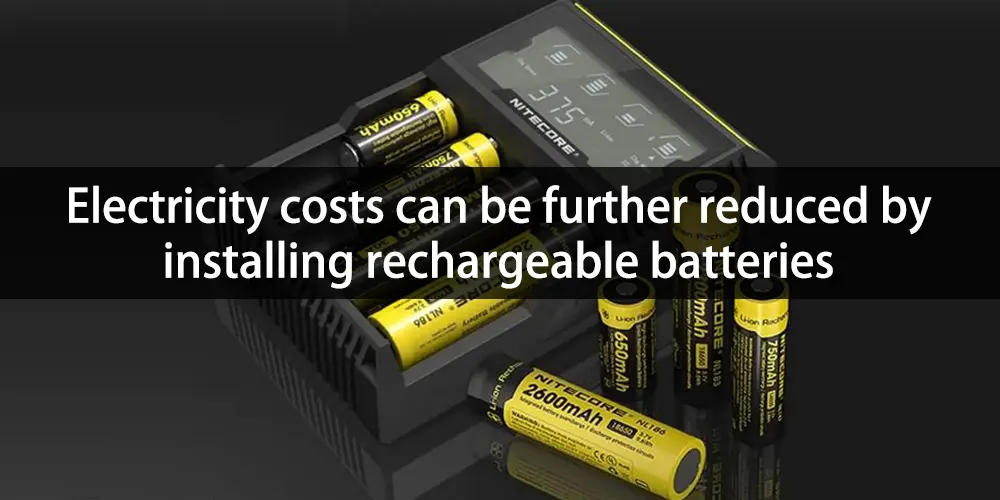 installation des piles rechargeables