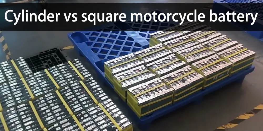 Batería de moto cilíndrica vs cuadrada