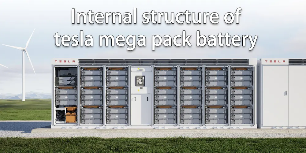 Internal structure of tesla mega pack battery