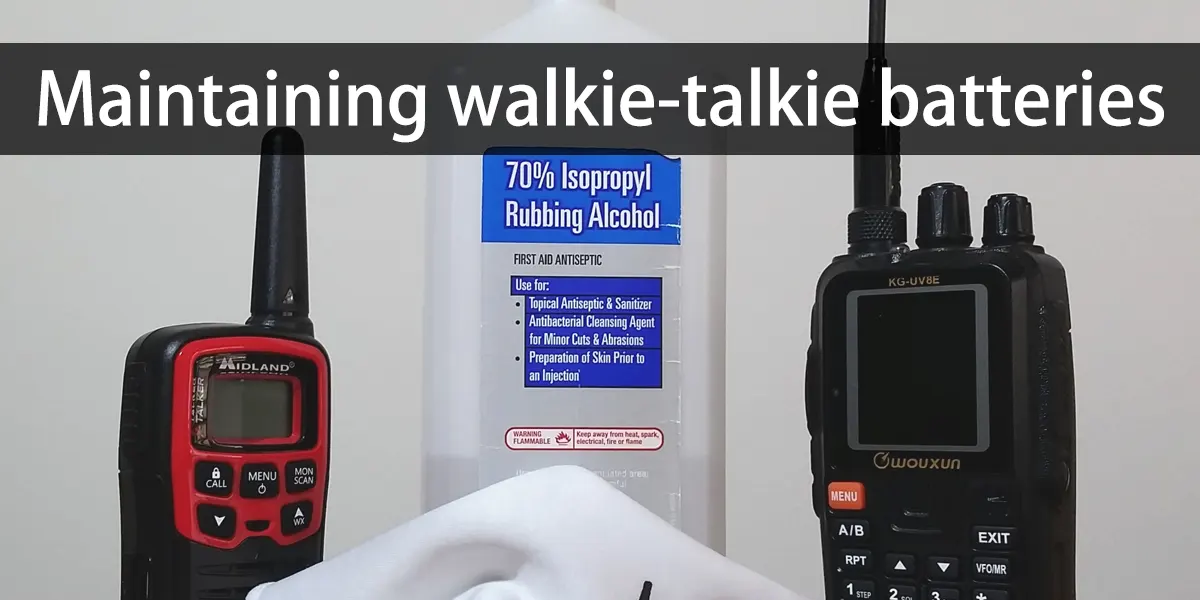 Maintaining walkie-talkie batteries