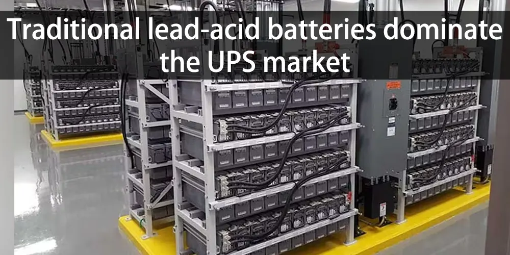 Traditional lead-acid batteries dominate the UPS market