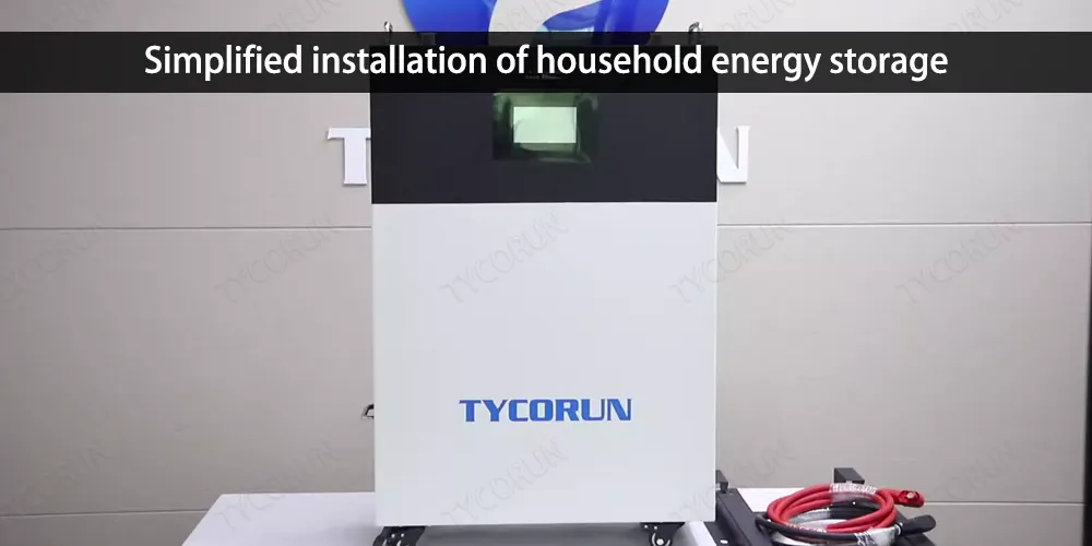 Simplified installation of household energy storage
