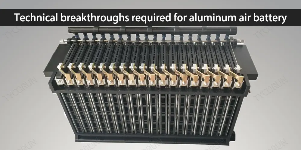 Technical breakthroughs required for aluminum air battery
