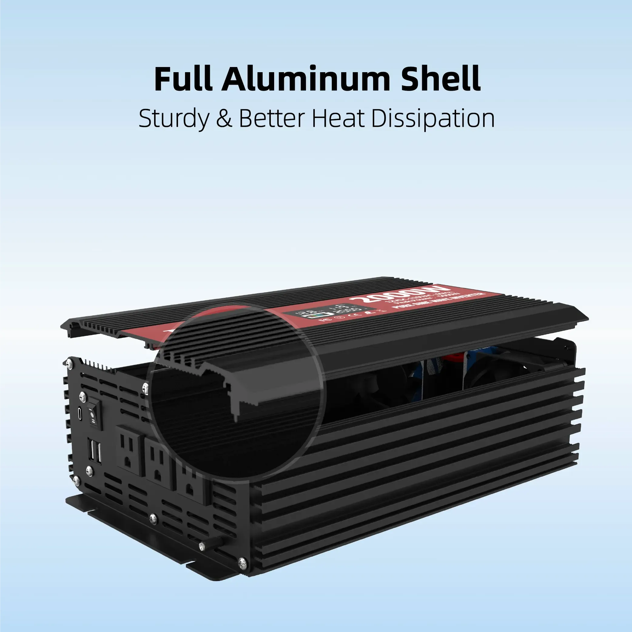 Coque en aluminium 2000w