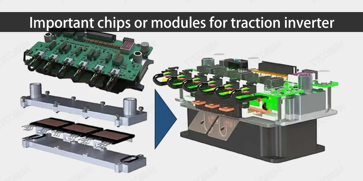 Important chips or modules for traction inverter
