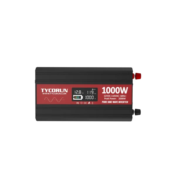 TYCORUN 1000w Inverter Pure Sine Wave 12V DC to AC Power Inverter for Car, Rv, Off Grid, Camp, Solar System-1