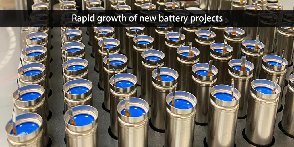 Croissance rapide des nouveaux projets de batteries