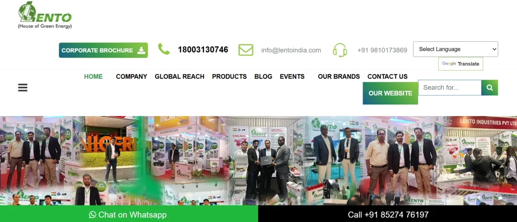 Sitio web de las industrias Lento