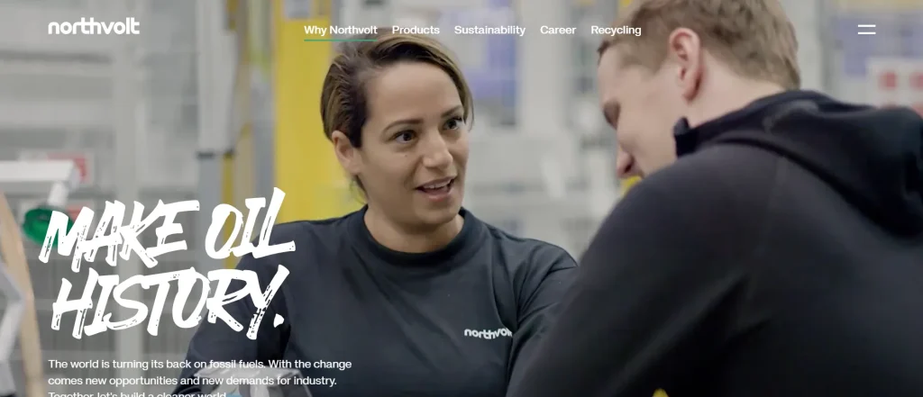 sitio web de northvolt