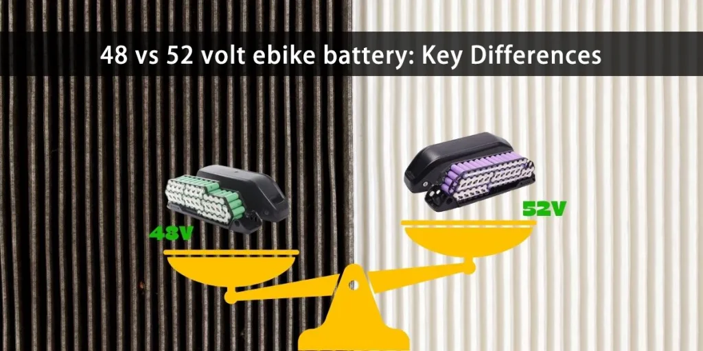 Batterie ebike 48 vs 52 volts Différences principales